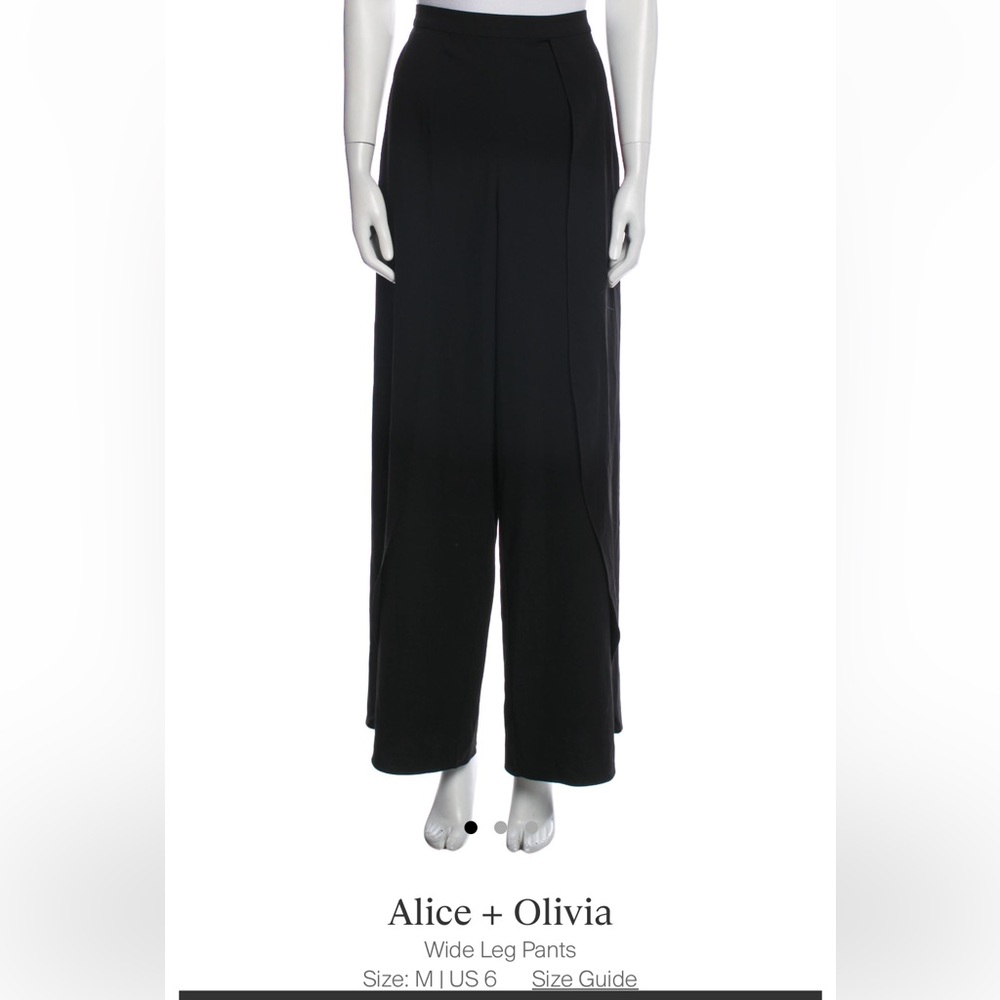Alice and Olivia wide leg pants with side slits!